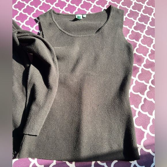 Women’s Shu Shu Black Cardigan Sweater Set - Picture 2 of 5